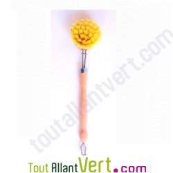 Brosse vaisselle en bois et fibres d\'agave, 26 cm