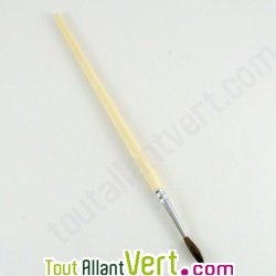 Pinceau bois naturel rond, crin de cheval taille 6