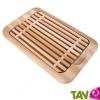 Planche  pain en bois de htre  40x23.5x3.5cm avec ramasse-miettes