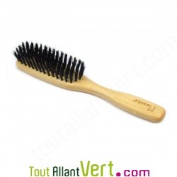 Brosse cheveux en bois, poils naturel de sanglier