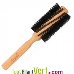 Brosse cheveux en bois, poils naturel de sanglier