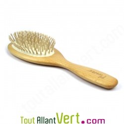 Brosse cheveux en bois, picots en bois