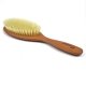 Brosse cheveux plate en bois, poils de soies naturelles