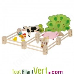 Barri�re en bois pour animaux de ferme 6x20 cm