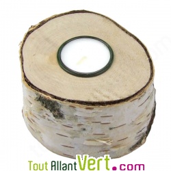 Grand Bougeoir tronc d\'arbre, 10 cm