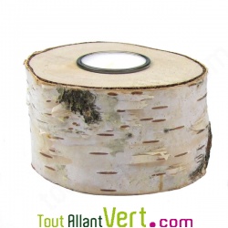 Grand Bougeoir tronc d\'arbre, 10 cm