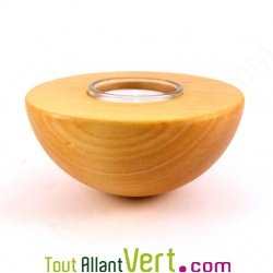 Bougeoir de table en bois, demi-cercle