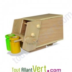 Benne � ordure en bois 30x17 cm