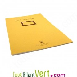 Cahier recycl� jaune Grands carreaux 48p A4 carte de France