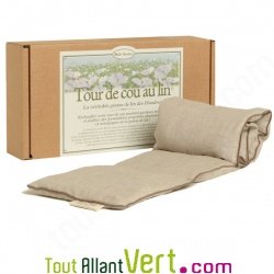 Bouillotte tour de cou en graines de lin des Flandres