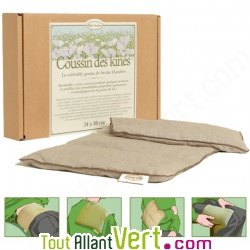 Coussin bouillotte des kin�s en graines de lin des Flandres