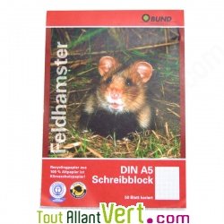 Bloc A5 quadrill� en papier recycl� Greenpeace 50 feuilles