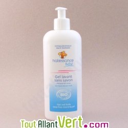 Gel lavant sans savon b�b� bio cheveux et corps, Natessance