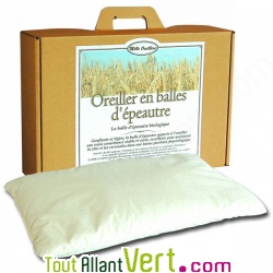 Oreiller en balles d\'peautre et coton biologique, Mille Oreillers