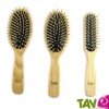 Brosse cheveux en bois  Tek, picots en bois