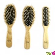 Brosse cheveux en bois  Tek, picots en bois