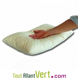 Oreiller en duvet d\'oie bio souple, 40 x 60 cm et coton biologique, Mille Oreillers