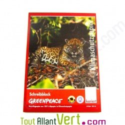 Bloc A4 Quadrill� en papier recycl� Greenpeace