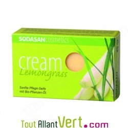 Savon bio Sodasan huiles essentielles, v�g�tales et beurre de karit� bio, 100gr
