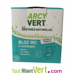 Recharge Bloc WC Bio x2 naturel Bact�ries lactiques Arcy Vert