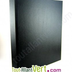 Classeur recycl� noir, 4 anneaux, dos 3 cm