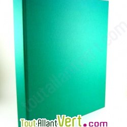 Classeur recycl� vert, 4 anneaux, dos 3 cm