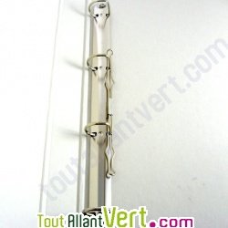 Classeur recycl� violet, 4 anneaux, dos 3 cm
