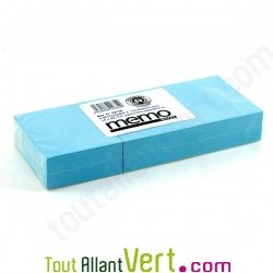 Lot de 6 x 100 Pense-b�te repositionnable recycl� 50x40 mm, bleu pastel