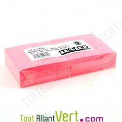 Lot de 6 x 100 Pense-b�te repositionnable recycl� 75x75 mm, rose