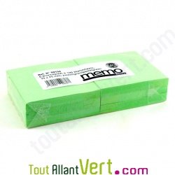 Lot de 6 x 100 Pense-b�te repositionnable recycl� 75x75 mm, vert pastel