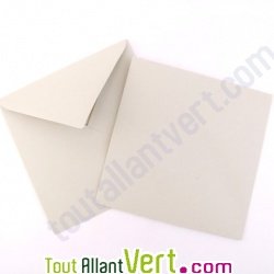 Enveloppes recycl�es 15x15 cm, ivoire, Couleur de Provence, 100g, lot de 50