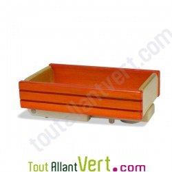 Benne orange en bois 23x13 cm
