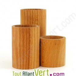Pot � crayons x3 en bois de h�tre