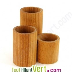 Pot � crayons x3 en bois de h�tre