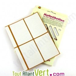 Etiquettes auto-adh�sives en papier recycl� 80 x 50 mm