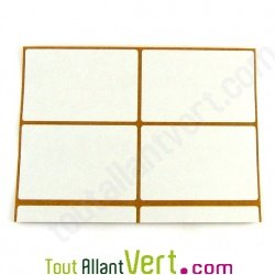 Etiquettes auto-adh�sives en papier recycl� 80 x 50 mm