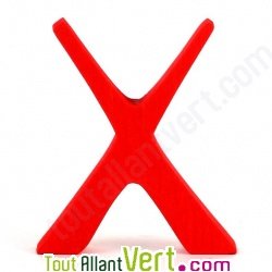Lettre X de couleur en bois pour prnom, H.7,5 cm