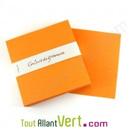 Cartes recycl�es 14x14 cm, ocre, Couleur de Provence, 175g, lot de 100