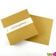 Cartes recycles 14x14 cm, brun, Couleur de Provence, 175g, lot de 100
