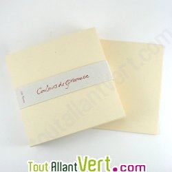Cartes recycl�es 14x14 cm, ivoire, Couleur de Provence, 175g, lot de 100