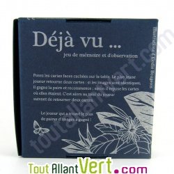 D�j� vu, jeu de m�moire et d\'observation sur le th�me du jardin, bleu marine