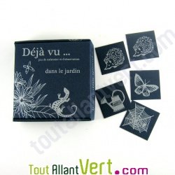 D�j� vu, jeu de m�moire et d\'observation sur le th�me du jardin, bleu marine