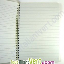 Cahier � spirale recycl� lign� A4 96p Vert Forever
