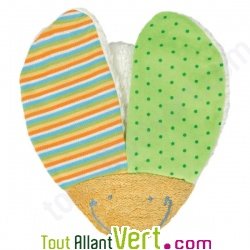 Col�opt�re en laine vierge, coton, et grains d\'�peautre bio 21 x 26 cm