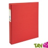 Classeur 4 anneaux carton recycl�, rouge Forever, dos 4 cm