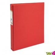 Classeur 4 anneaux carton recycl�, rouge Forever, dos 4 cm