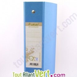 Classeur 4 anneaux carton recycl�, bleu clair Forever, dos 4 cm