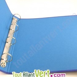 Classeur 4 anneaux carton recycl�, bleu fonc� Forever, dos 4 cm