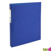Classeur 4 anneaux carton recycl�, bleu fonc� Forever, dos 4 cm