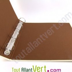 Classeur 4 anneaux carton recycl�, sable Forever, dos 4 cm